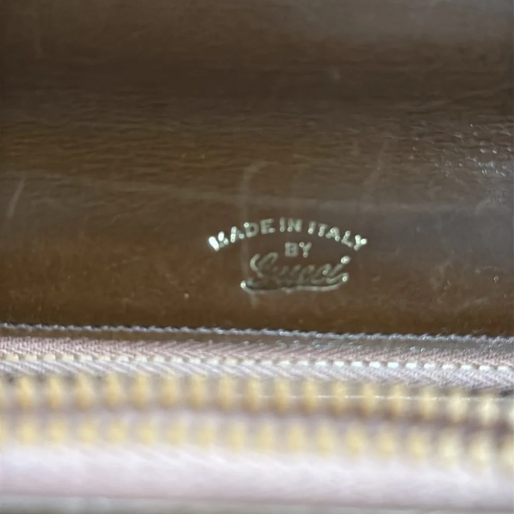 Gucci Vintage 1960s Calfskin Leather Top Handle Trifolio Satchel Mini Bag